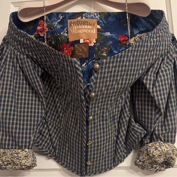 Vivienne Westwood Plaid Corset Blouse - Picture 7 of 12